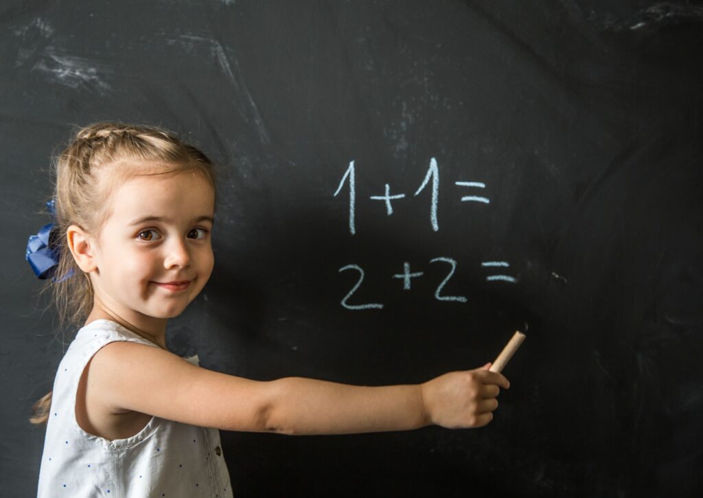 1 Kindergartener a Math Genius