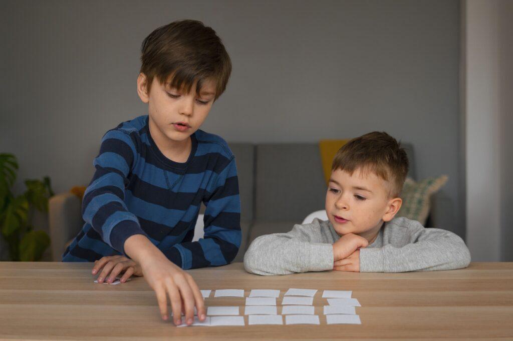 front view children playing memory game The Left vs. Right Brain Theory