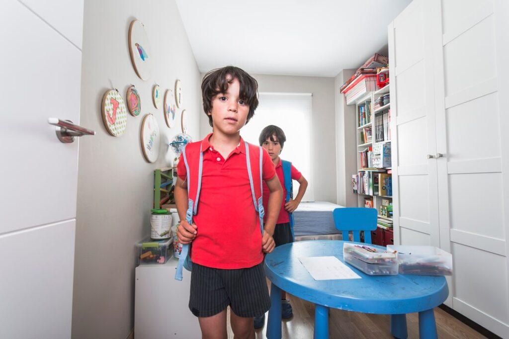 kids going to school